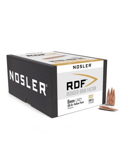 NOSLER PALLE 243" 105GR RDF HPBT 500PZ.