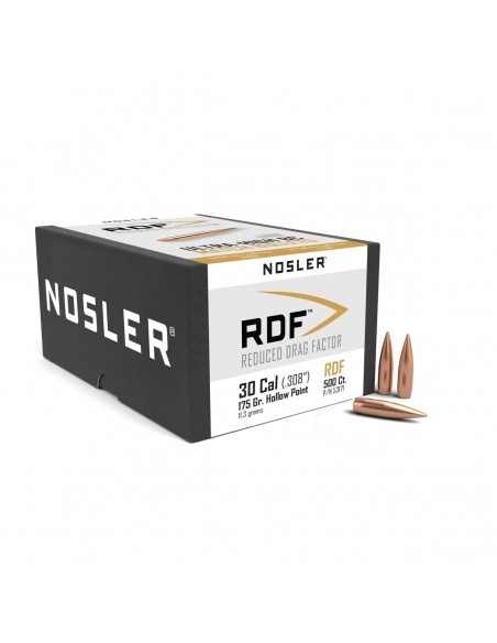 NOSLER PALLE 308" 175GR RDF HPBT 500PZ. NOSLER PALLE 308" 175GR RDF HPBT 500PZ.
