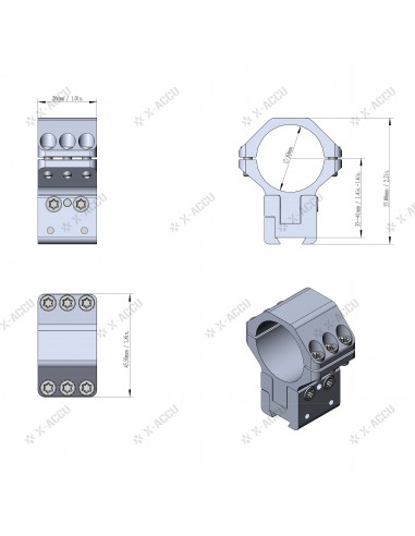 VECTOR OPTICS RINGE X-ACCU 30MM DOVETAIL EINSTELLBAR VECTOR OPTICS RINGE X-ACCU 30MM DOVETAIL EINSTELLBAR