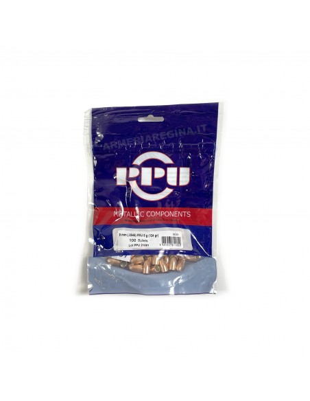 PRVI PARTIZAN BULLETS FMJ 9MM (.3545) 124GR 100PCS.