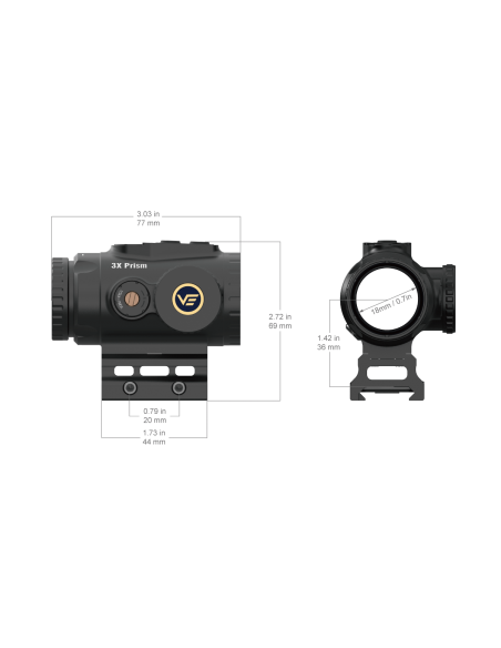 VECTOR OPTICS PARAGON 3X18 MICRO PRISM VEPS-MBR BELEUCHTET