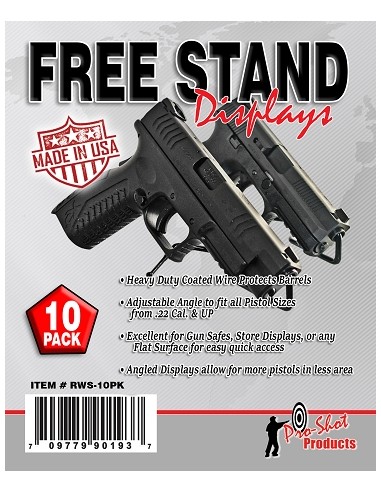 PRO SHOT PISTOL FREE-STAND DISPLAY 10 PACK PRO SHOT PISTOL FREE-STAND DISPLAY 10 PACK