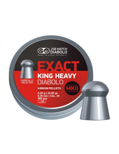 JSB EXACT KING HEAVY DIABOLO 6,35MM 300STK.