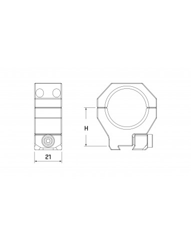 AUDERE RINGE PSR DOVETAIL Ø34 H34 SCHWARZ AUDERE RINGE PSR DOVETAIL Ø34 H34 SCHWARZ