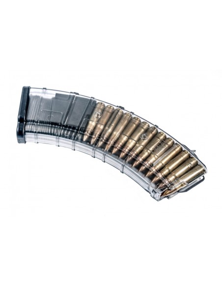 PUFGUN MAGAZINE 30 ROUNDS FOR AK/SAIGA CAL. 7,62X39MM TRANSPARENT PUFGUN MAGAZINE 30 ROUNDS FOR AK/SAIGA CAL. 7,62X39MM TRANSPARENT