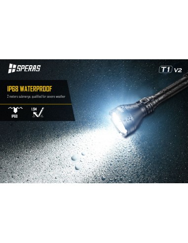 SPERAS TORCIA TATTICA RICARICABILE T1K V2 LONG RANGE 1400LM KIT SPERAS TORCIA TATTICA RICARICABILE T1K V2 LONG RANGE 1400LM KIT