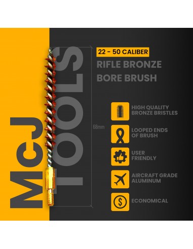 MCJ TOOLS RIFLE BRONZE BORE BRUSH 10 PACK