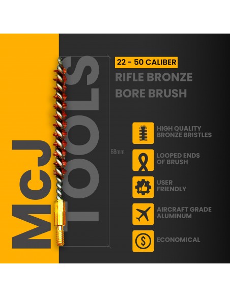 MCJ TOOLS RIFLE BRONZE BORE BRUSH 10 PACK
