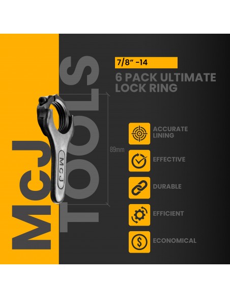 MCJ TOOLS ULTIMATE LOCK RINGS 6 PCS. MCJ TOOLS ULTIMATE LOCK RINGS 6 PCS.