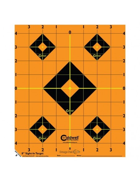 CALDWELL REACTIVE ORANGE SIGHT-IN TARGETS 8/20CM (5 SHEETS) | ARMERIA REGINA