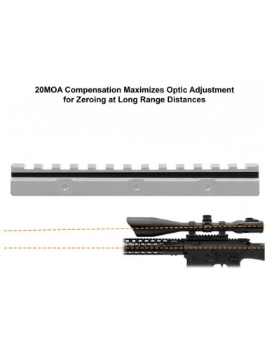 UTG SUPER SLIM 20 MOA PICATINNY RISER MOUNT 13-SLOT UTG SUPER SLIM 20 MOA PICATINNY RISER MOUNT 13-SLOT