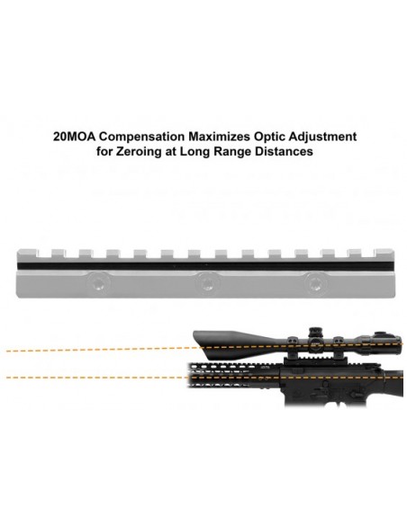 UTG SUPER SLIM 20 MOA PICATINNY RISER MOUNT 13-SLOT UTG SUPER SLIM 20 MOA PICATINNY RISER MOUNT 13-SLOT