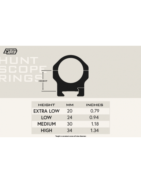 AREA419 HUNT RIFLE SCOPE RING D.34MM H.30MM AREA419 HUNT RIFLE SCOPE RING D.34MM H.30MM