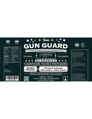 SMS GUN GUARD PANNO DI FLANELLA TRAFORATA IMBEVUTO OLIO