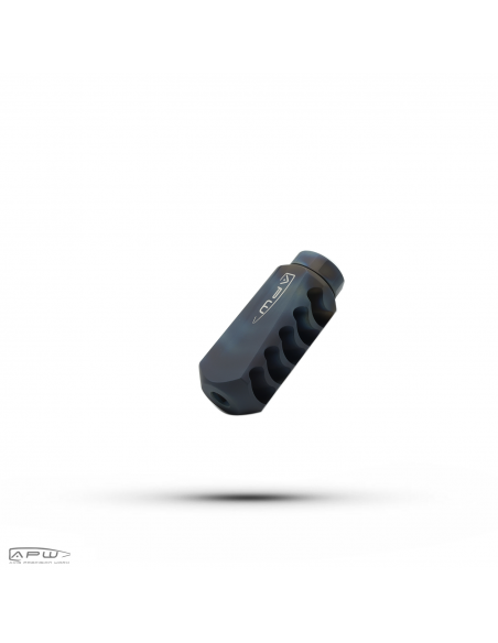 AXIS PRECISION WORX TITANIUM MUZZLE BRAKE RAPTOR MONSTER M18X1 SATIN AXIS PRECISION WORX TITANIUM MUZZLE BRAKE RAPTOR MONSTER M18X1 SATIN