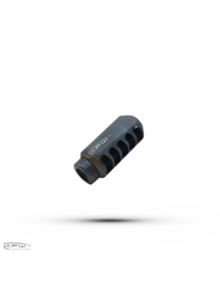 AXIS PRECISION WORX TITANIUM MUZZLE BRAKE RAPTOR MONSTER M18X1 SATIN AXIS PRECISION WORX TITANIUM MUZZLE BRAKE RAPTOR MONSTER M18X1 SATIN