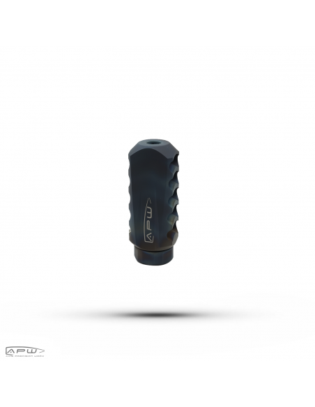 AXIS PRECISION WORX TITANIUM MUZZLE BRAKE RAPTOR MONSTER M18X1 SATIN AXIS PRECISION WORX TITANIUM MUZZLE BRAKE RAPTOR MONSTER M18X1 SATIN