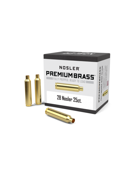 NOSLER CUSTOM BRASS CAL 28 NOSLER 25PCS