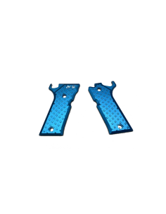 BERETTA TS DIAMOND CUT ALUMINUM GRIPS FOR 92X P- BLUE