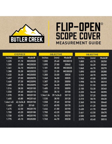BUTLER CREEK FLIP OPEN - EYE COVER LENS BUTLER CREEK FLIP OPEN - EYE COVER LENS