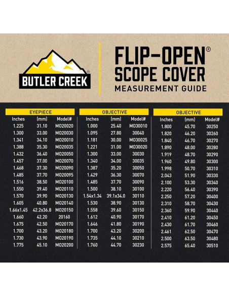 BUTLER CREEK FLIP OPEN - EYE COVER LENS BUTLER CREEK FLIP OPEN - EYE COVER LENS