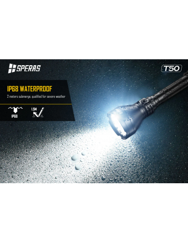 SPERAS T50K TORCIA DA CACCIA RICARICABILE USB-C SPERAS T50K TORCIA DA CACCIA RICARICABILE USB-C