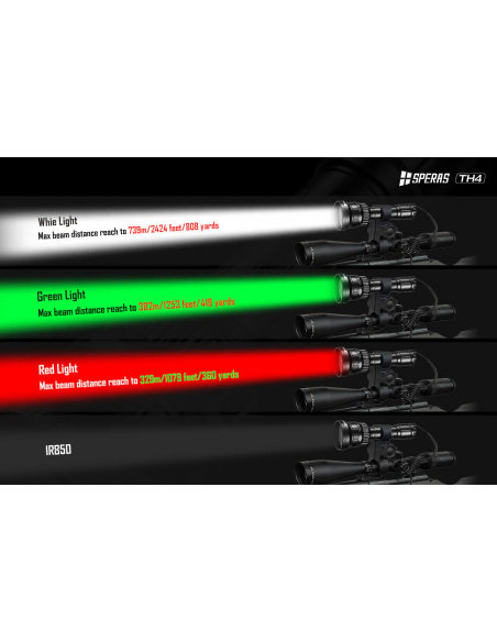 SPERAS HUNTING FLASHLIGHT TH4 4-IN-1 SPERAS HUNTING FLASHLIGHT TH4 4-IN-1