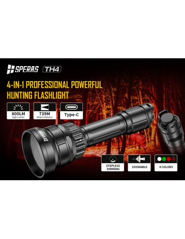 TORCIA ELETTRICA DA CACCIA SPERA TH4 4-IN-1 TORCIA ELETTRICA DA CACCIA SPERA TH4 4-IN-1