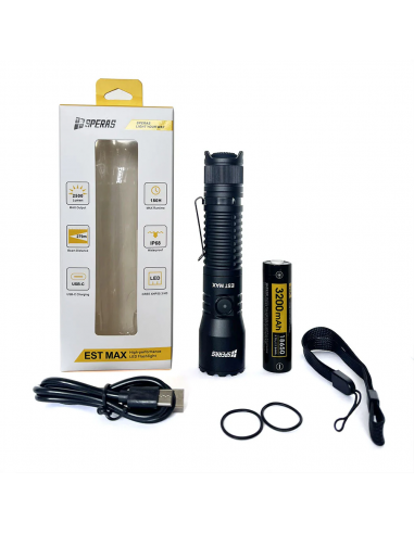 TORCIA TATTICA DELLA POLIZIA SPERAS EST MAX 2500lm 279m TORCIA TATTICA DELLA POLIZIA SPERAS EST MAX 2500lm 279m