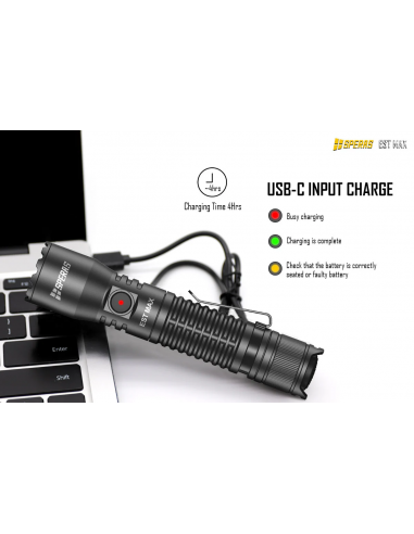 SPERAS TAKTISCHE POLIZEI-TASCHENLAMPE EST MAX 2500lm 279m SPERAS TAKTISCHE POLIZEI-TASCHENLAMPE EST MAX 2500lm 279m