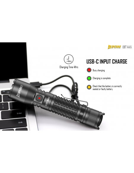 SPERAS TAKTISCHE POLIZEI-TASCHENLAMPE EST MAX 2500lm 279m SPERAS TAKTISCHE POLIZEI-TASCHENLAMPE EST MAX 2500lm 279m