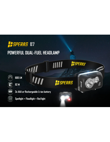 SPERAS B7 WIEDERAUFLADBARER SCHEINWERFER SPERAS B7 WIEDERAUFLADBARER SCHEINWERFER
