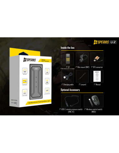 SPERAS U2 TORCIA CON CONTROLLO WIRELESS SPERAS U2 TORCIA CON CONTROLLO WIRELESS