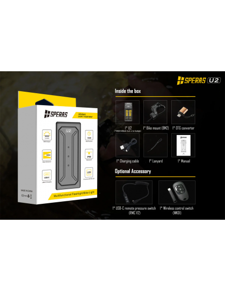 SPERAS U2 TORCIA CON CONTROLLO WIRELESS SPERAS U2 TORCIA CON CONTROLLO WIRELESS