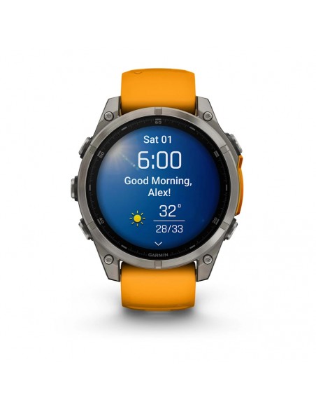 GARMIN FENIX 8 47MM AMOLED SAPHIR SPARK ORANGE UHR GARMIN FENIX 8 47MM AMOLED SAPHIR SPARK ORANGE UHR