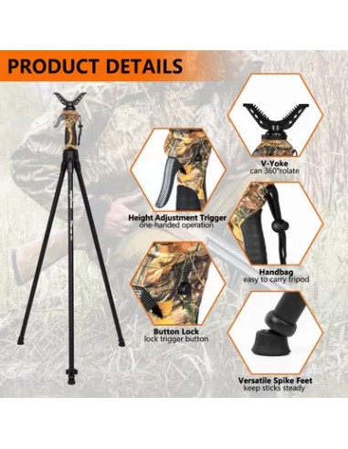 FIERY DEER TREPIEDE ASTE REGOLABILI 65"