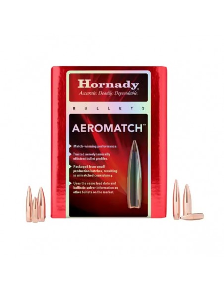 HORNADY PALLE AERO MATCH 264" 140GR HHB 500 PZ HORNADY PALLE AERO MATCH 264" 140GR HHB 500 PZ