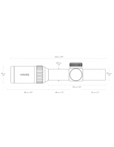HAWKE SCOPE VANTAGE IR 1" 1-4X20 L4A FD HAWKE SCOPE VANTAGE IR 1" 1-4X20 L4A FD