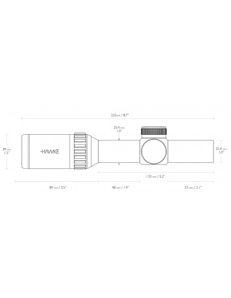 HAWKE OTTICA VANTAGE IR 1" 1-4X20 L4A FD HAWKE OTTICA VANTAGE IR 1" 1-4X20 L4A FD
