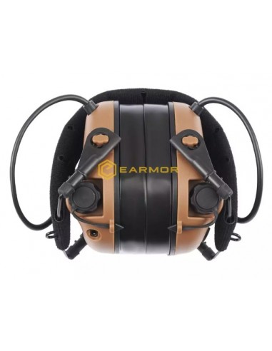 EARMOR ELECTRONIC EAR MUFF M31-FG PLUS COYOTE EARMOR ELECTRONIC EAR MUFF M31-FG PLUS COYOTE