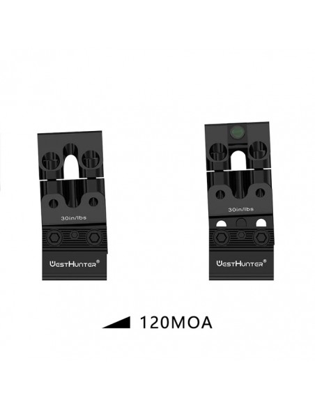 WESTHUNTER ADJUSTABLE MOA AND HEIGHT DOVETAIL MOUNTS 34 MM