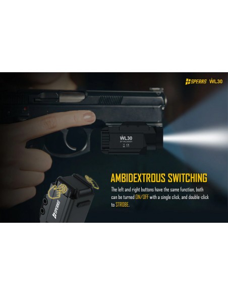 SPERAS WL30 TORCIA PER PISTOLA 650LM TYPE-C