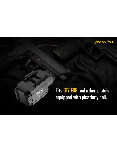 SPERAS WL30 TORCIA PER PISTOLA 650LM TYPE-C
