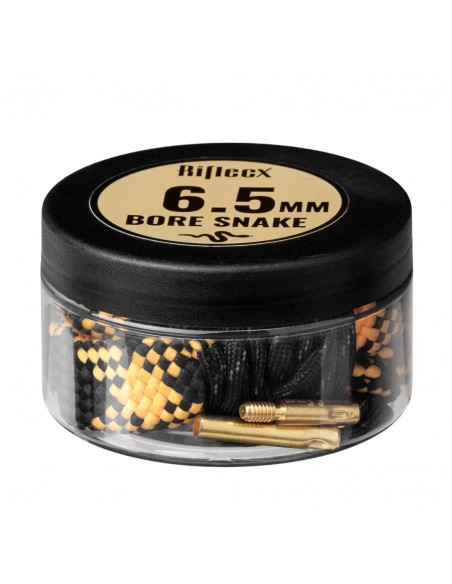 RifleCX Bore Snake 6,5 mm – Corda Pulizia Pistola con Spazzole in Bronzo - confezione