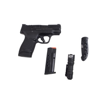 Pistola Semiautomatica Smith & Wesson M&P9 Shield Plus Con Torcia E Coltello Cal 9x19mm