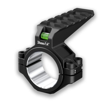 DiscoveryOpt Anello Singolo con Livella e Slitta Picatinny Superiore 30/34mm