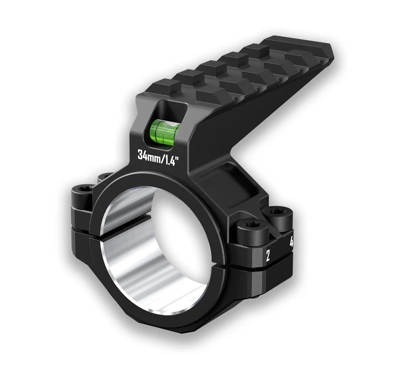 DiscoveryOpt Einzelring mit Wasserwaage und oberer Picatinny-Schiene 30/34 mm