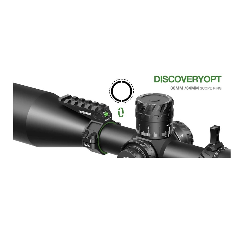 DiscoveryOpt Single Ring with Level and Upper Picatinny Rail 30/34mm