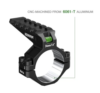 DiscoveryOpt Single Ring with Level and Upper Picatinny Rail 30/34mm