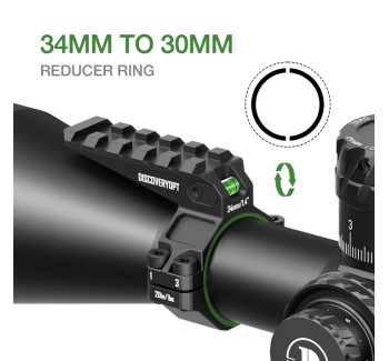DiscoveryOpt Einzelring mit Wasserwaage und oberer Picatinny-Schiene 30/34 mm 2